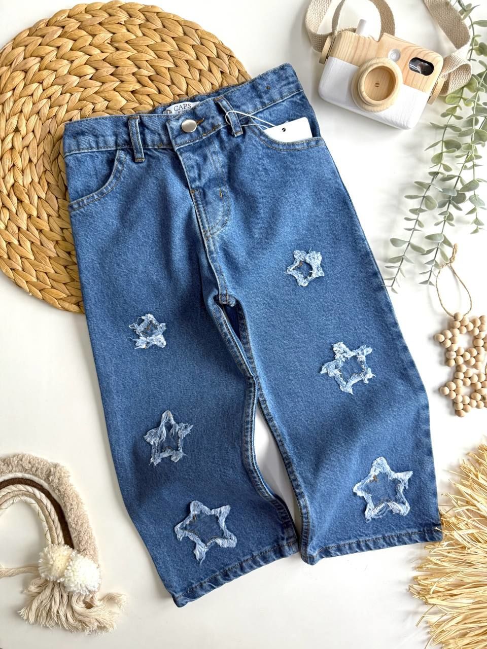 Yıldızlı Denim Jean