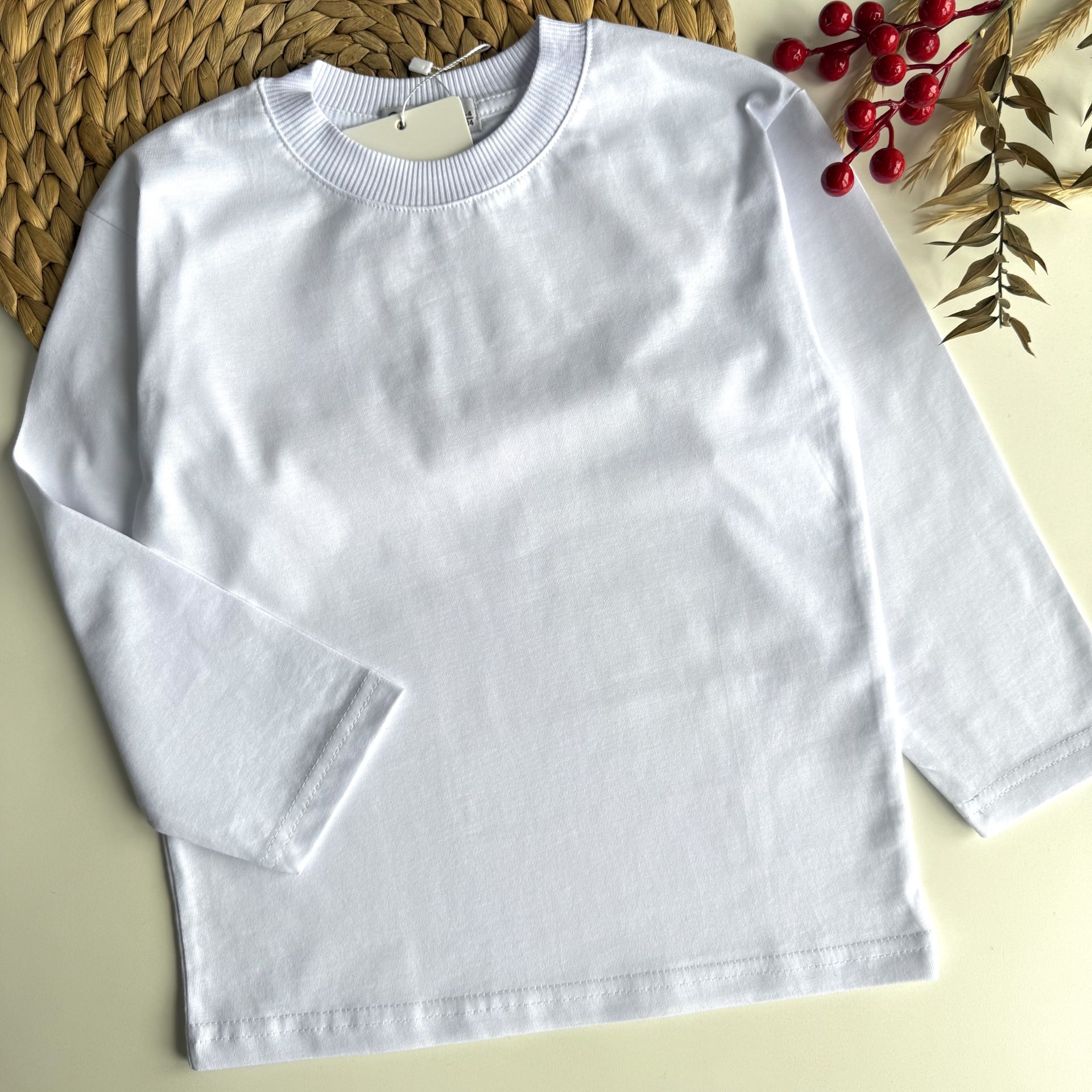 Beyaz Uzun Kollu Tshirt