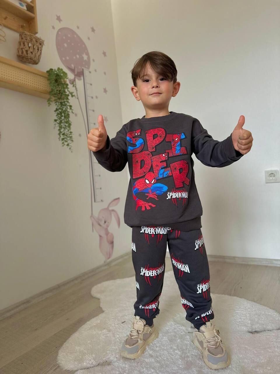 3 İplik Spiderman Baskılı Takım