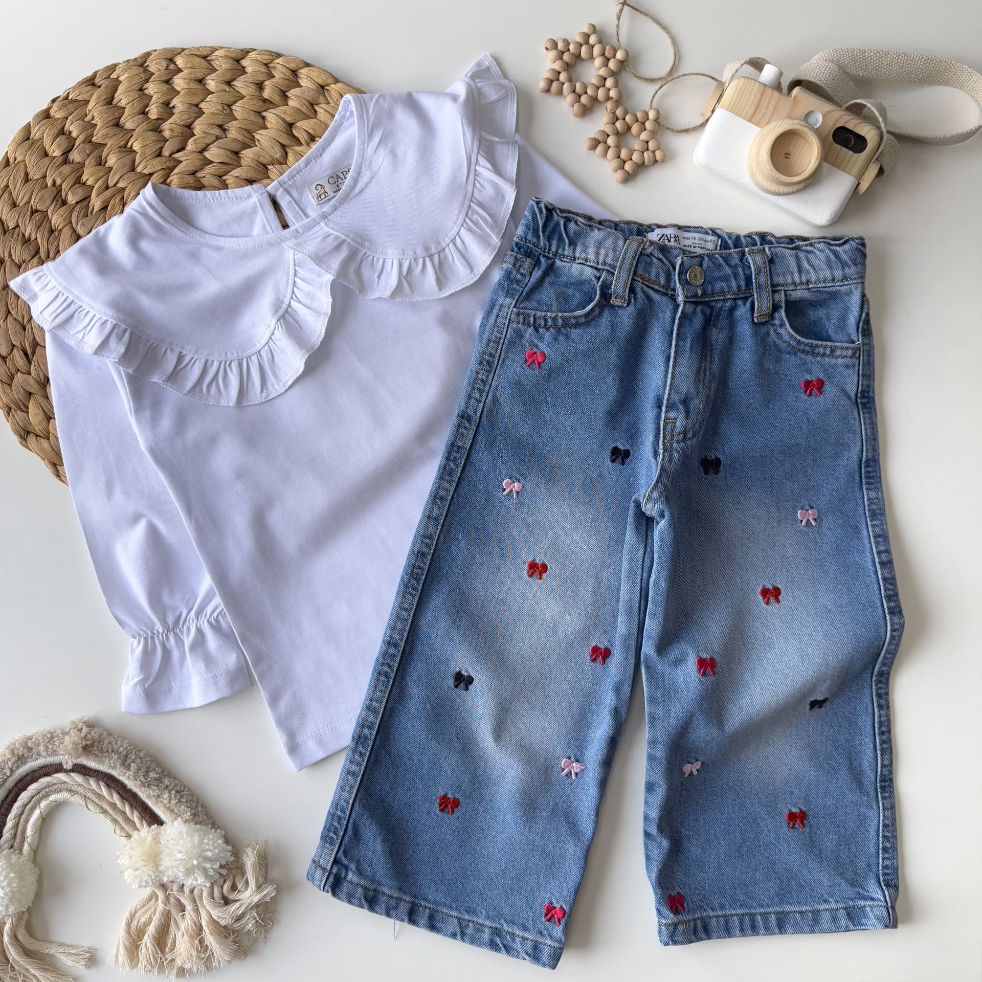 Fiyonklu Denim Jean