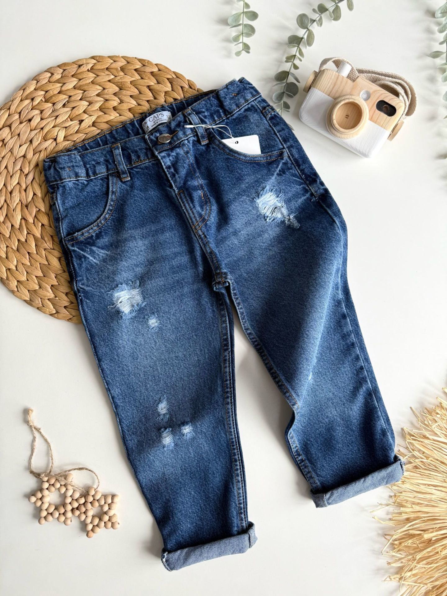 Yırtık Denim Jean