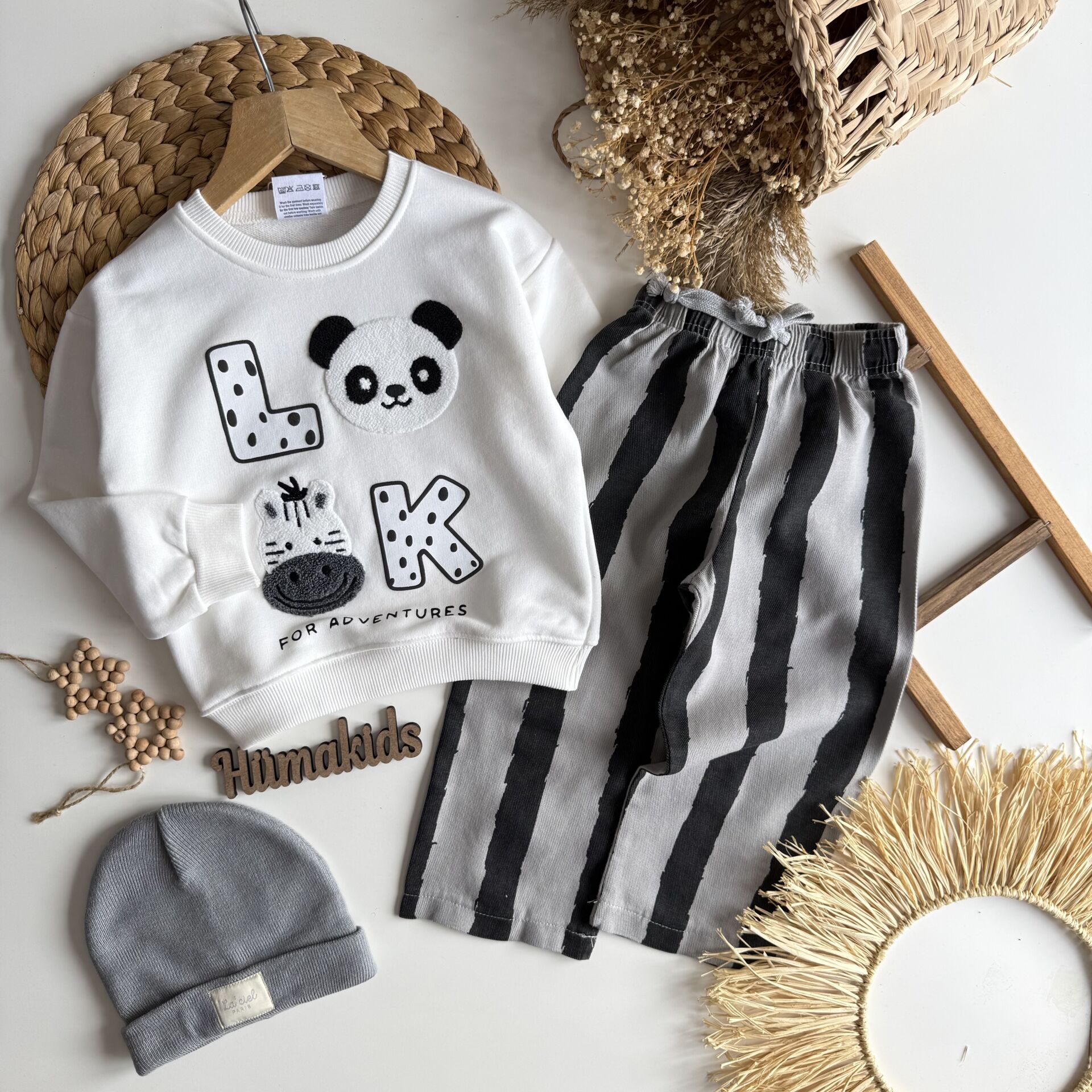 Panda Baskılı Süzene Takım