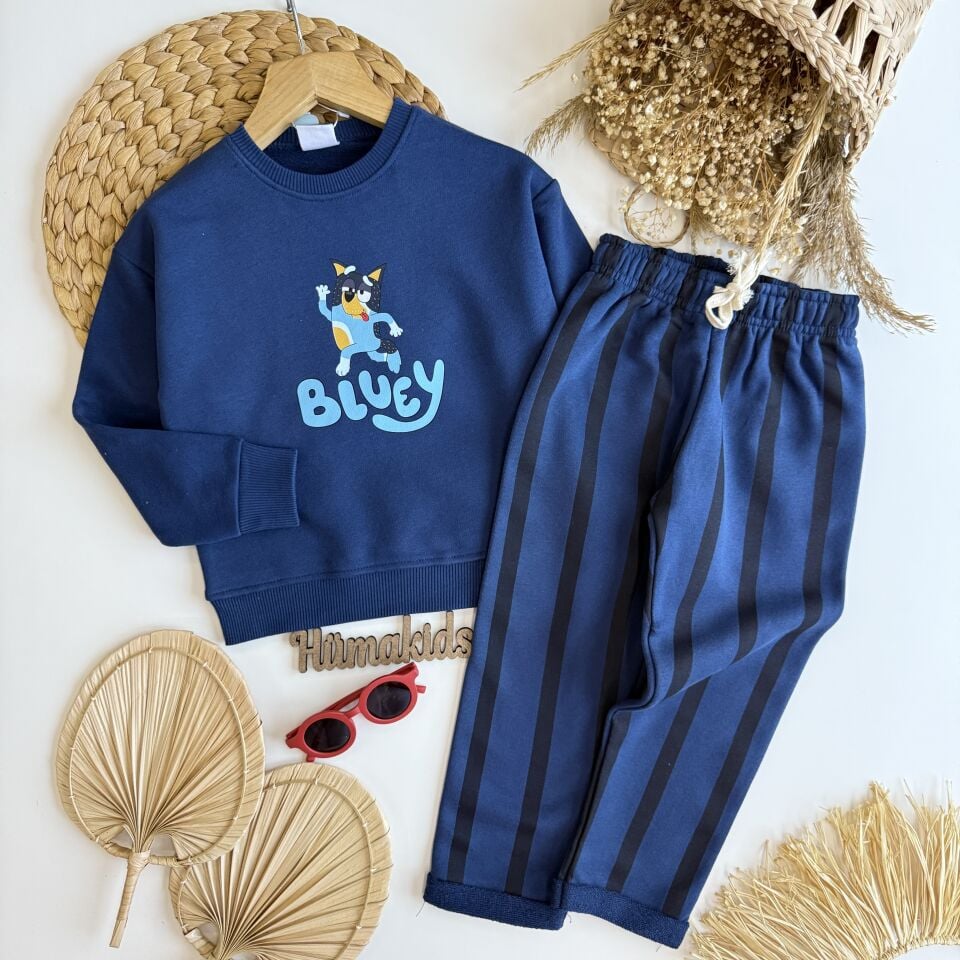 Bluey Baskılı Lacivert Takım 7-8 YAŞ