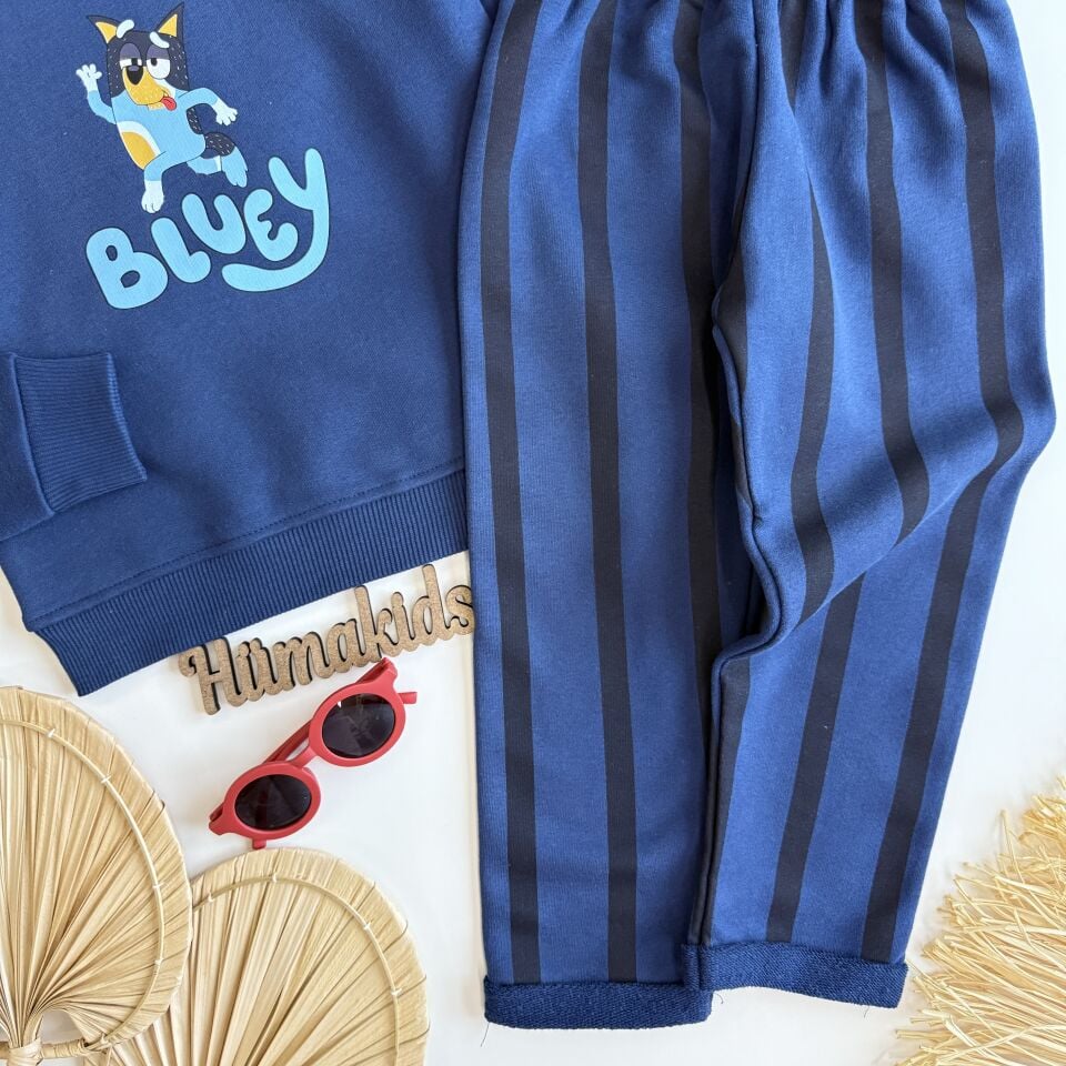 Bluey Baskılı Lacivert Takım 7-8 YAŞ