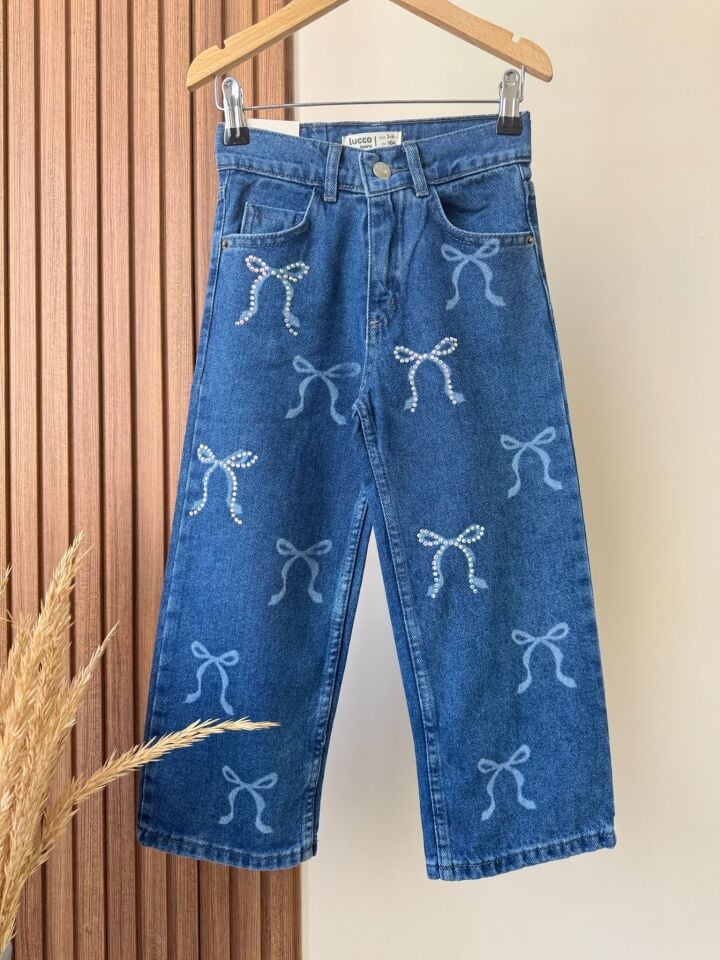Fiyonklu Taşlı Jean 9-10 YAŞ