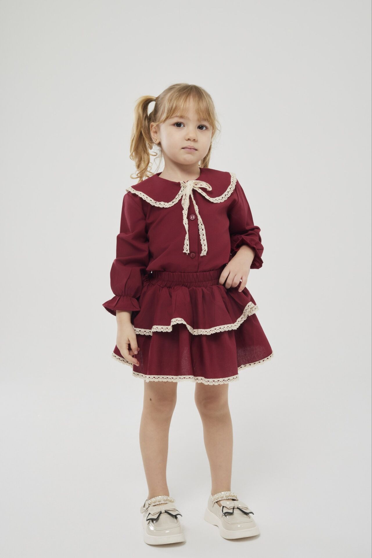 Bordo Etek Takım (toka hedıyelı) 7-8 YAŞ