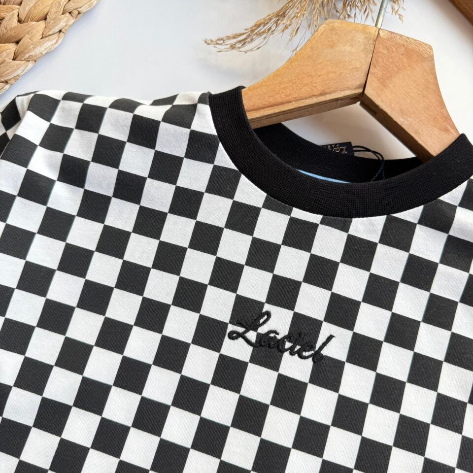 Dama Desenli Tshirt 6-7 YAŞ
