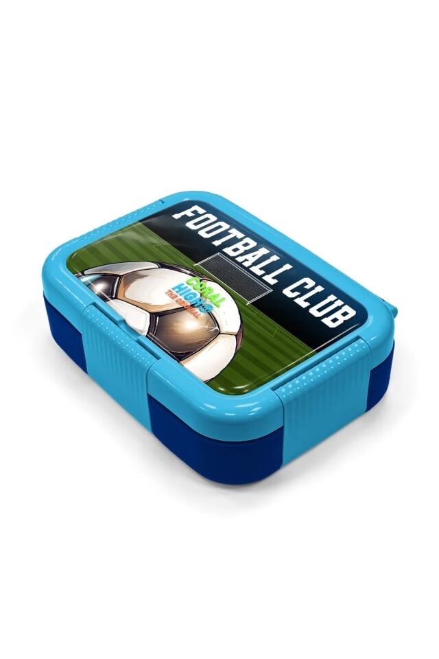 Coral High Kids Lacivert Futbol Desenli Paslanmaz Çelik Beslenme Kabı 39286 Adet