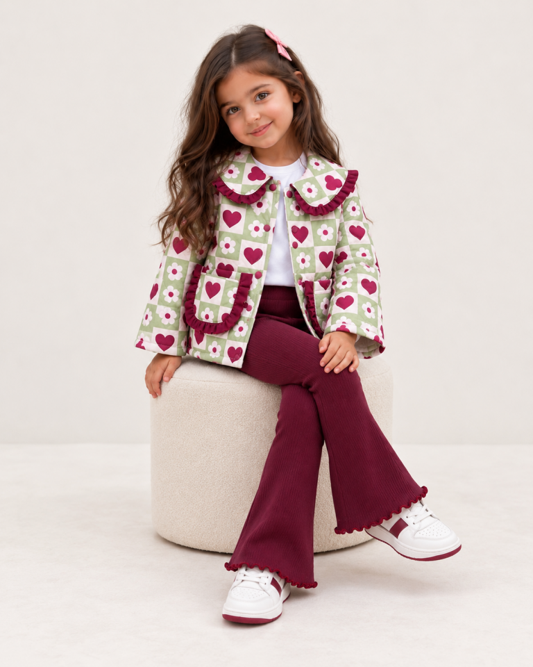 Kapitone Bordo Pembe Takım 4-5 YAŞ