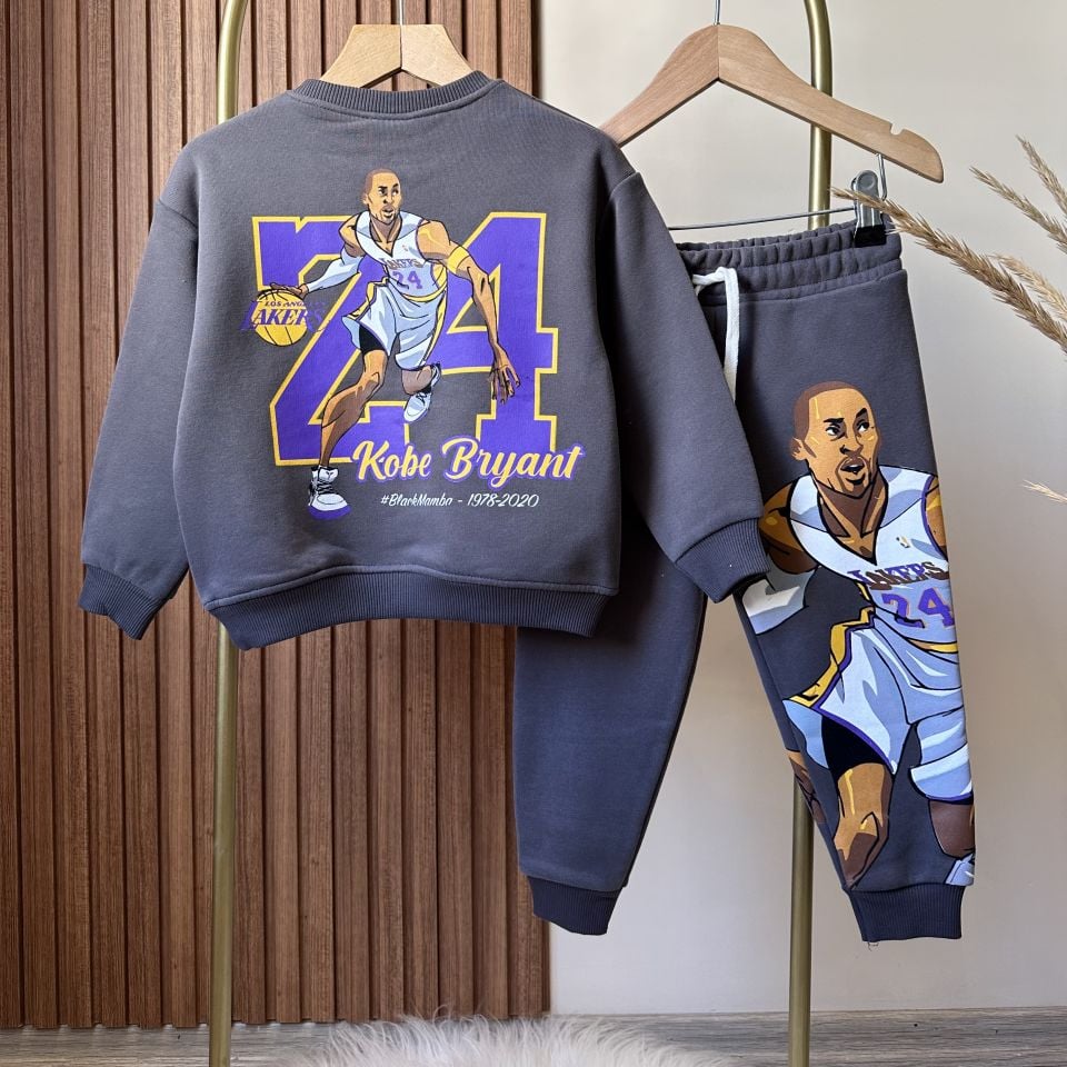 Lakers Baskılı Antrasit Takım