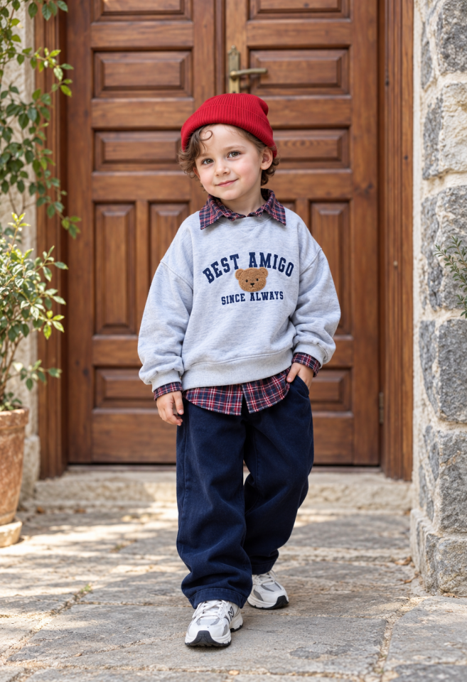 Bear Gömlek Detaylı Takım 9-10 YAŞ