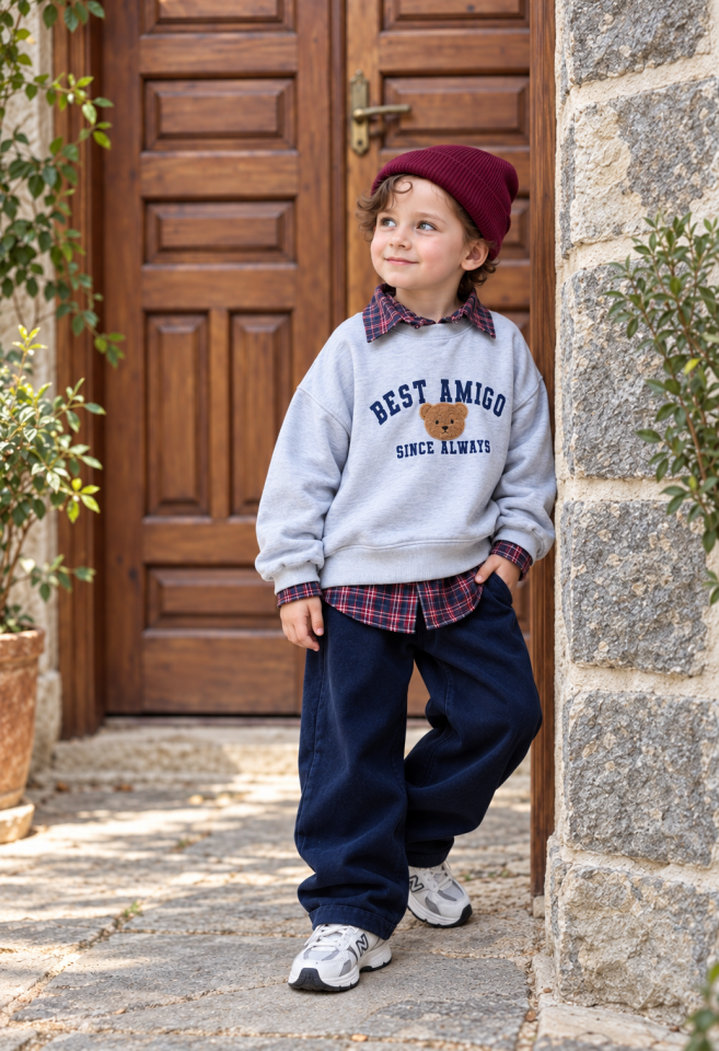 Bear Gömlek Detaylı Takım 9-10 YAŞ