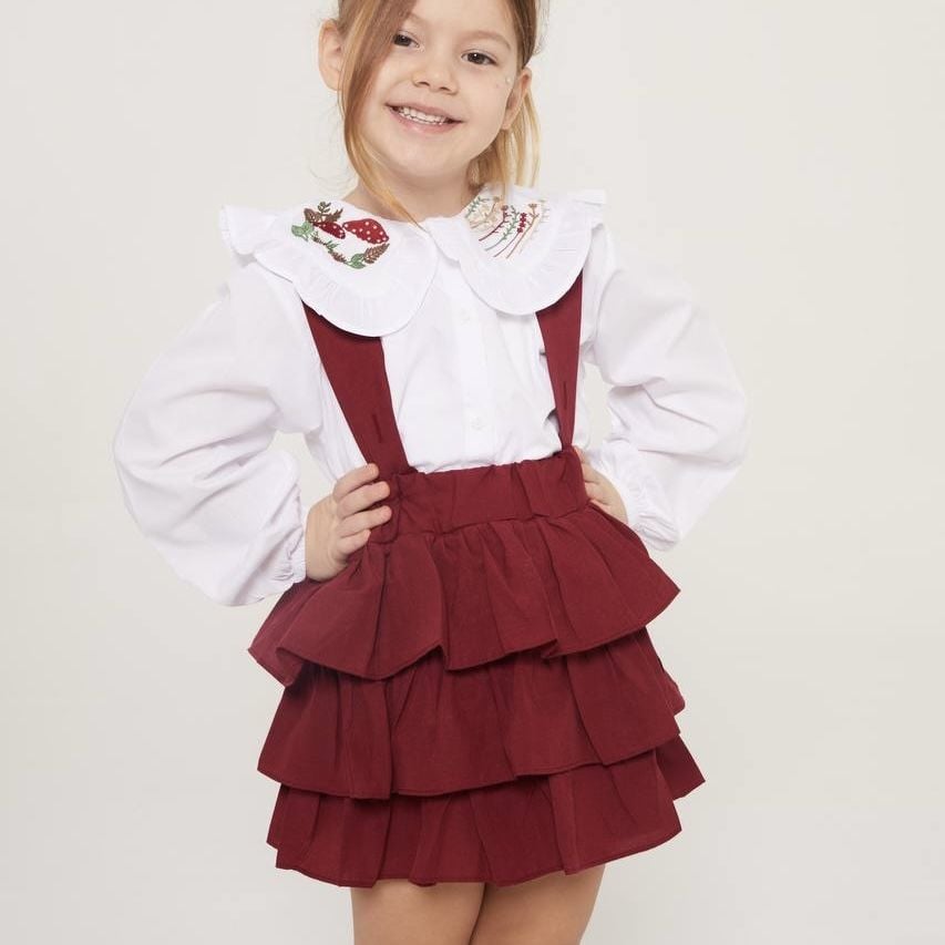 Bordo Etekli Salopet Takım 4-5 YAŞ