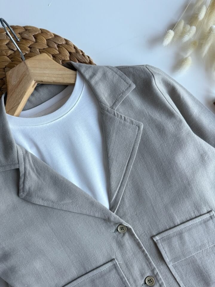 Taş Rengi Ceketli Takım 5-6 YAŞ