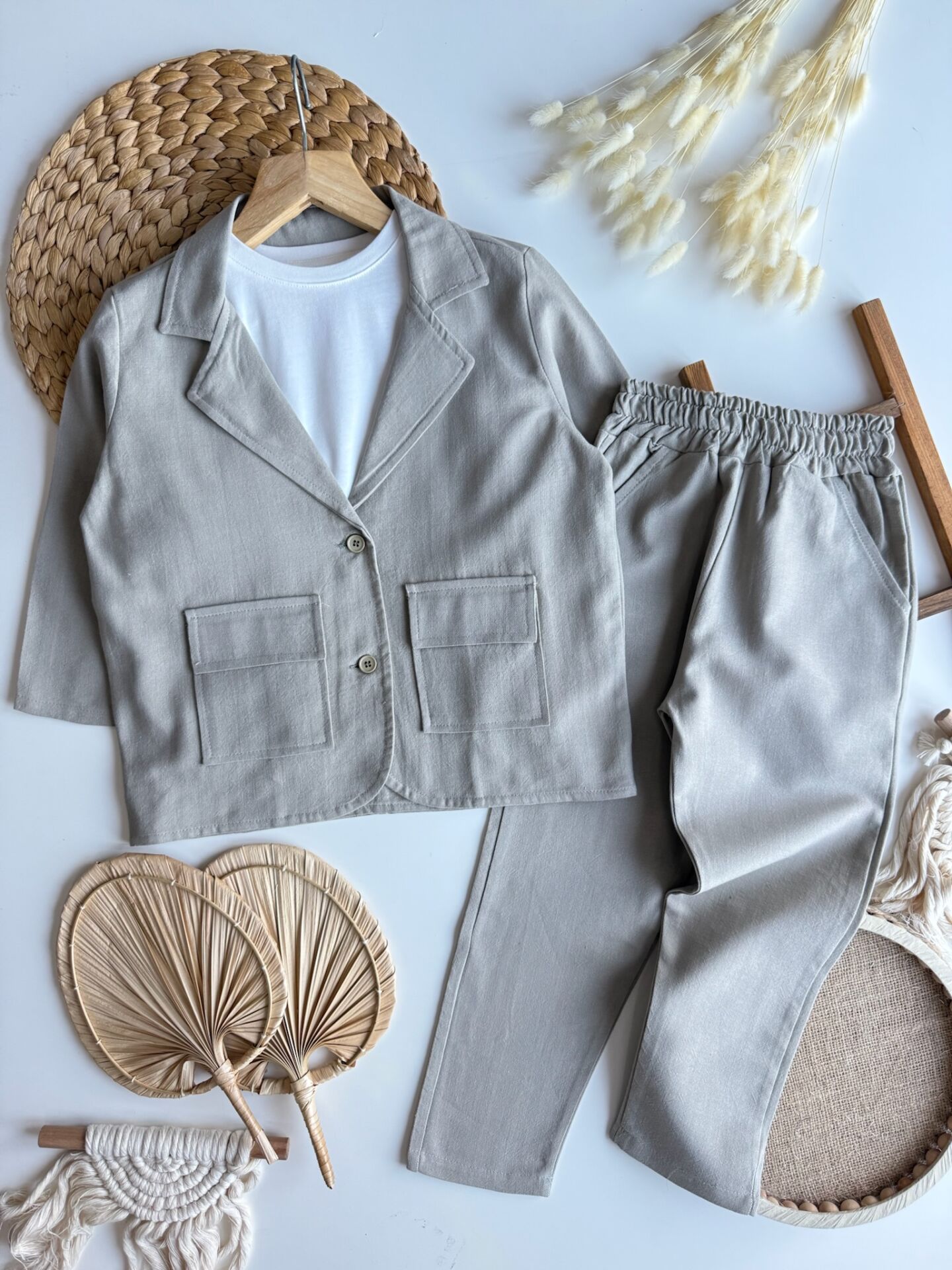 Taş Rengi Ceketli Takım 5-6 YAŞ