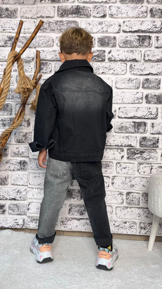 Denim Siyah Ceket 4-5 YAŞ