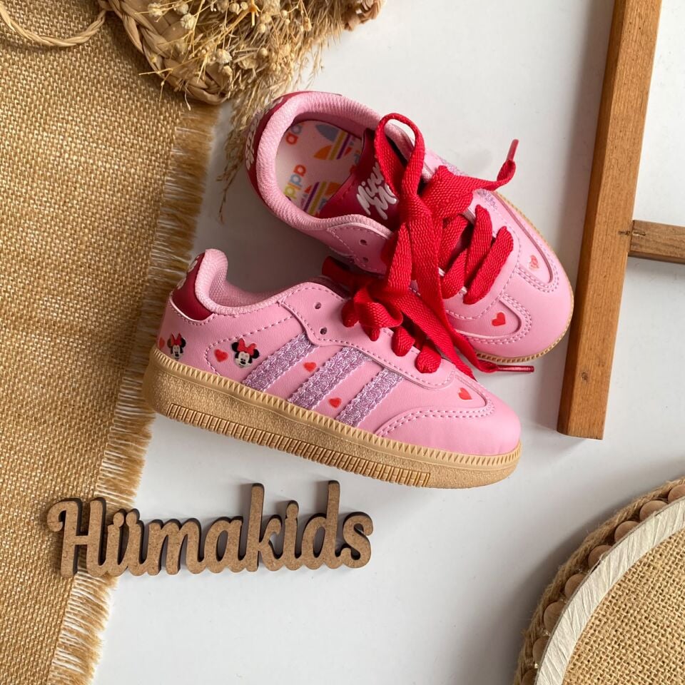 Pembe Minnie Baskılı Ayakkabı 24