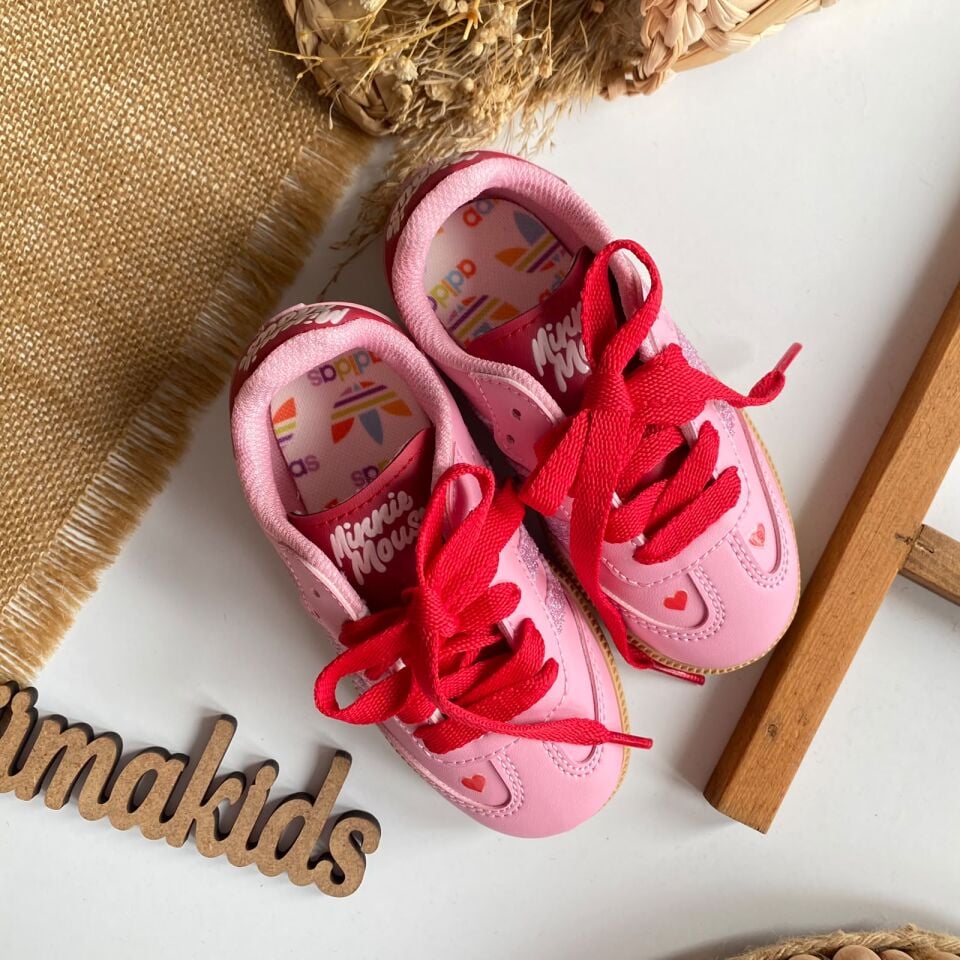 Pembe Minnie Baskılı Ayakkabı 24