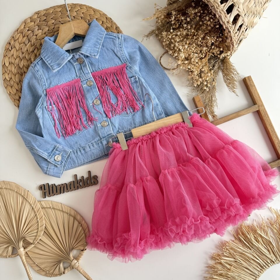 Tütü Etek-Kot Ceket Takım 3-4 YAŞ