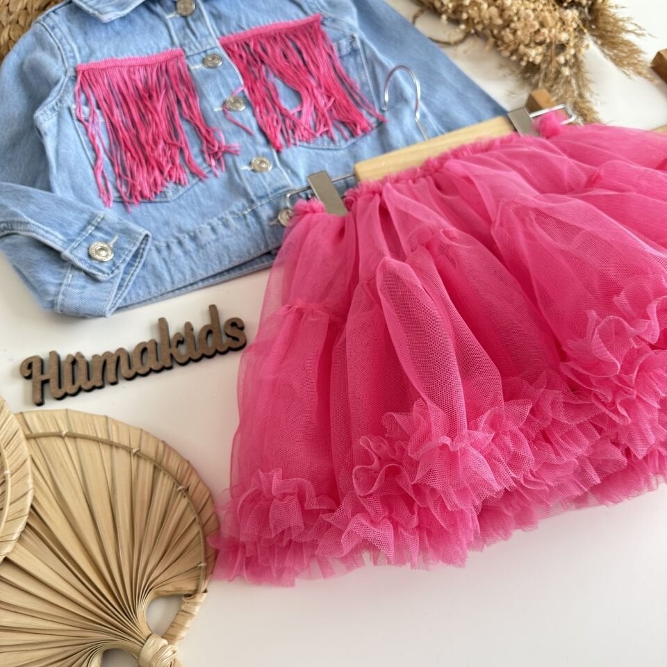 Tütü Etek-Kot Ceket Takım 3-4 YAŞ