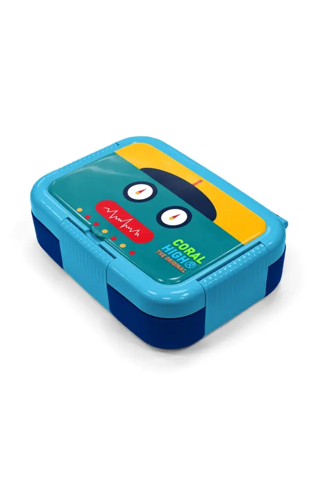 Coral High Kids Lacivert Robot Desenli Paslanmaz Çelik Beslenme Kabı 39223 Adet