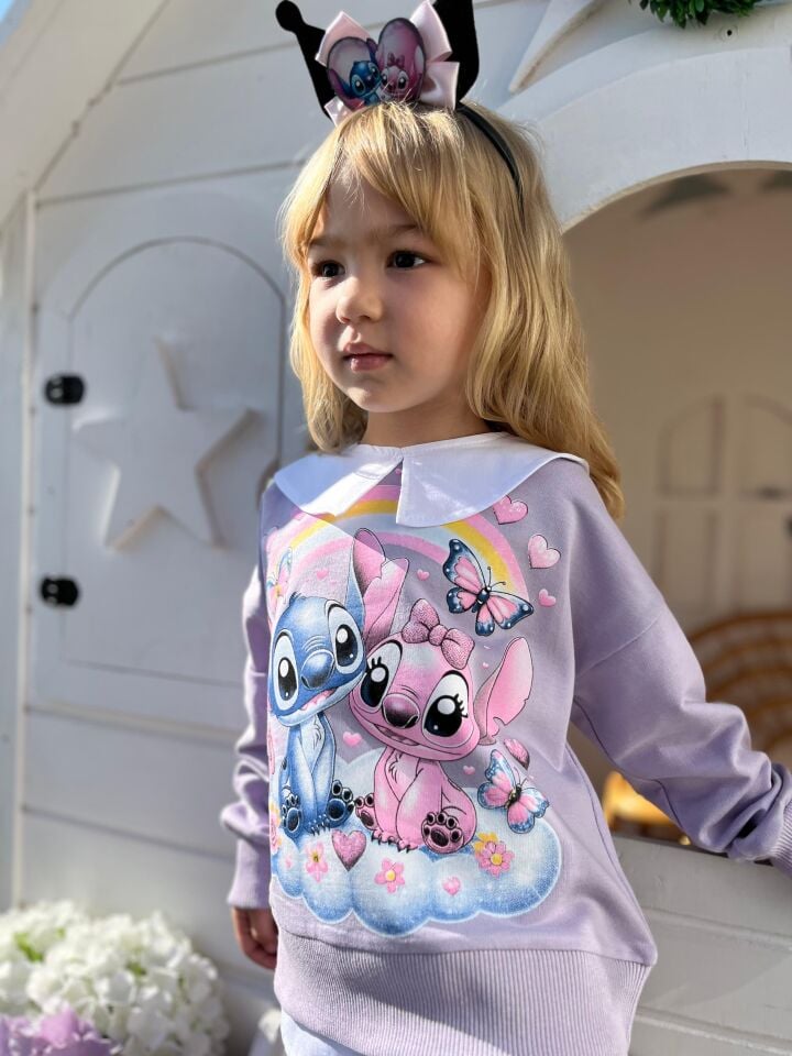 Stitch Mor Takım(Taç Hediyeli)