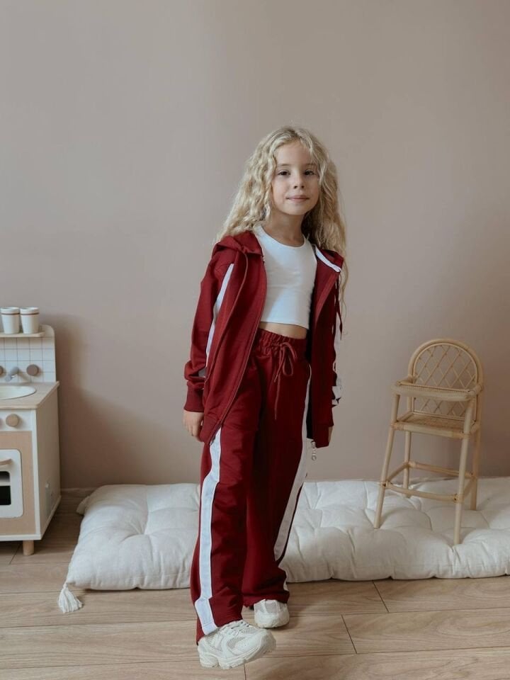 Bordo Hırkalı Takım 6/14 yaş