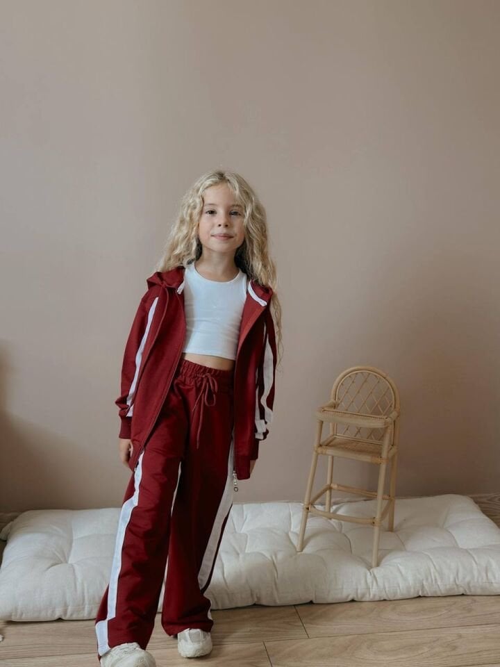 Bordo Hırkalı Takım 6/14 yaş