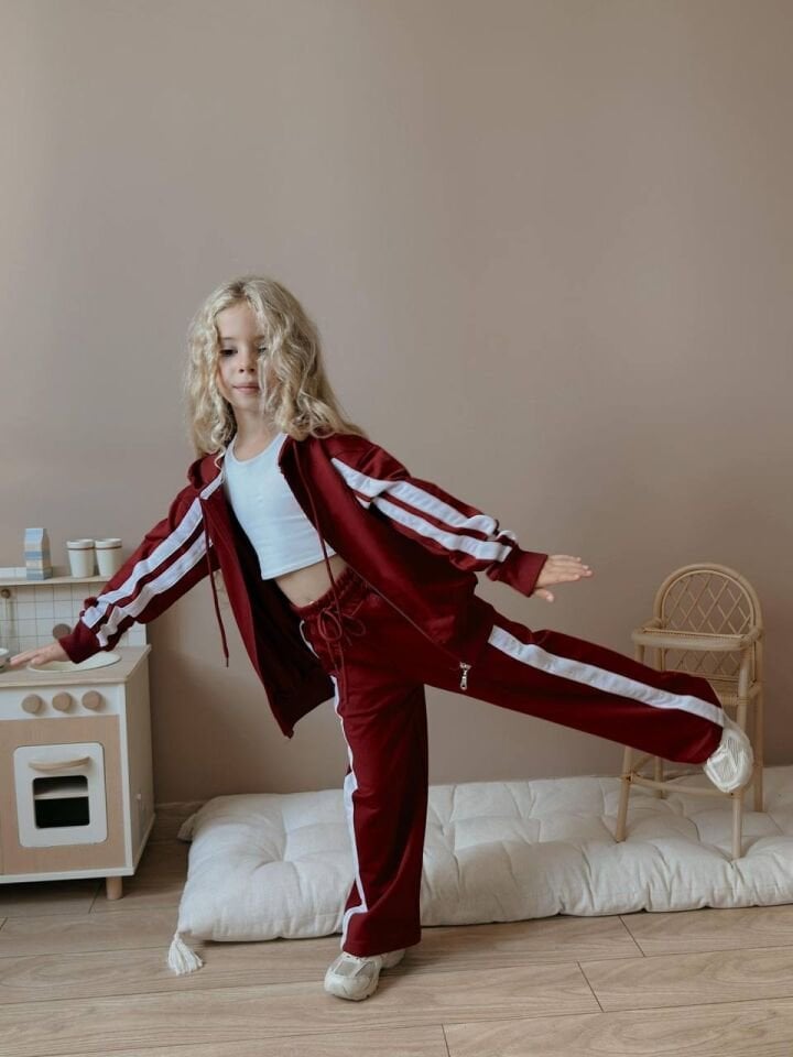 Bordo Hırkalı Takım 6/14 yaş