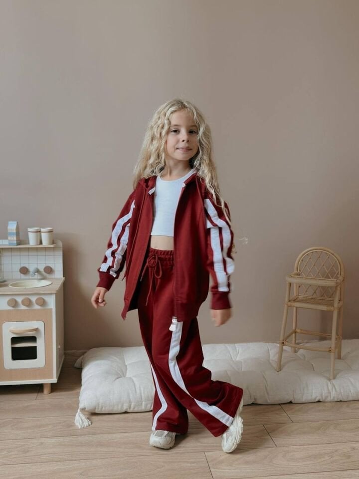 Bordo Hırkalı Takım 6/14 yaş