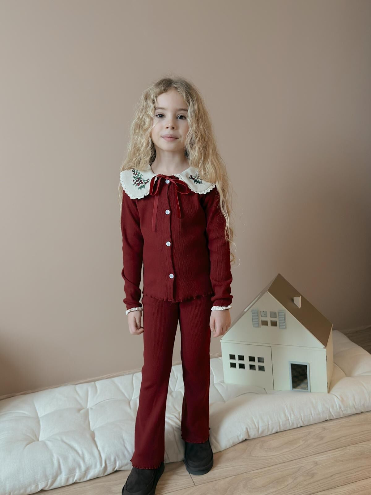 Bebe Yaka Bordo Takım 9-10 YAŞ