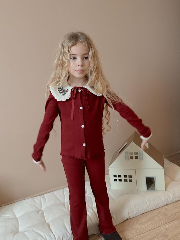 Bebe Yaka Bordo Takım 9-10 YAŞ
