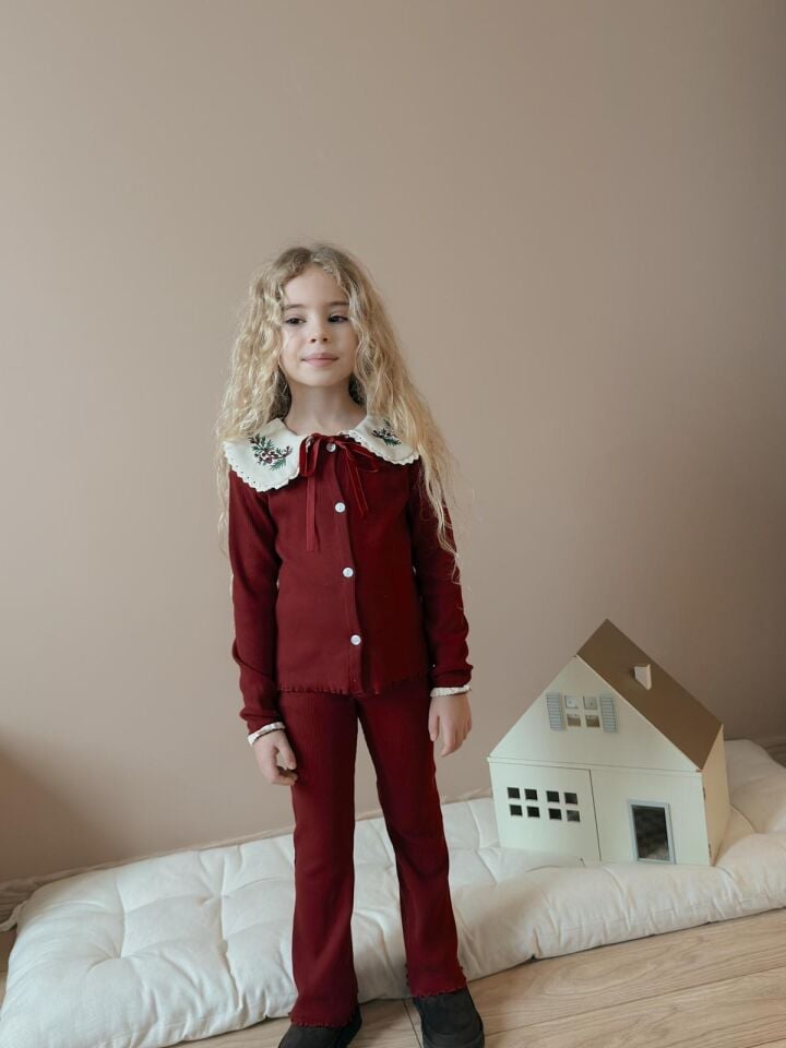 Bebe Yaka Bordo Takım 9-10 YAŞ