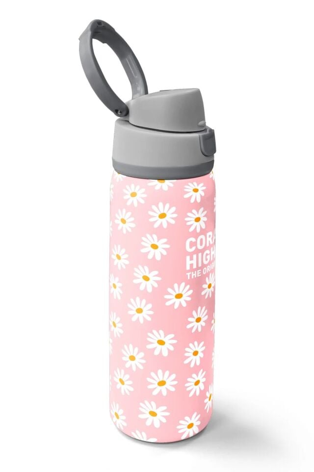 Coral High Papatya Desenli Pipetli ve Direkt İçim Çelik Termos 800 ml 38502 Adet