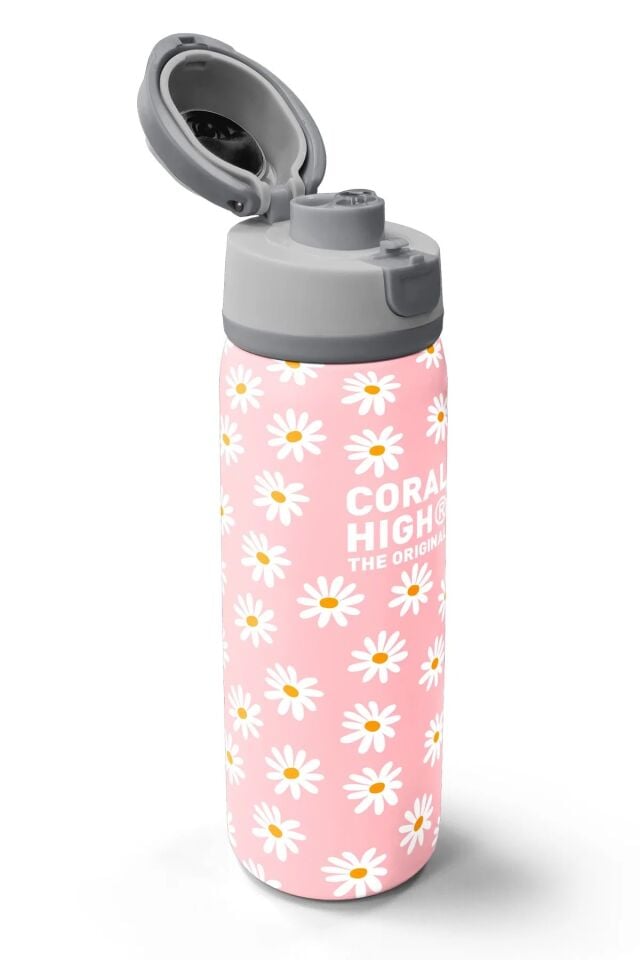 Coral High Papatya Desenli Pipetli ve Direkt İçim Çelik Termos 800 ml 38502 Adet
