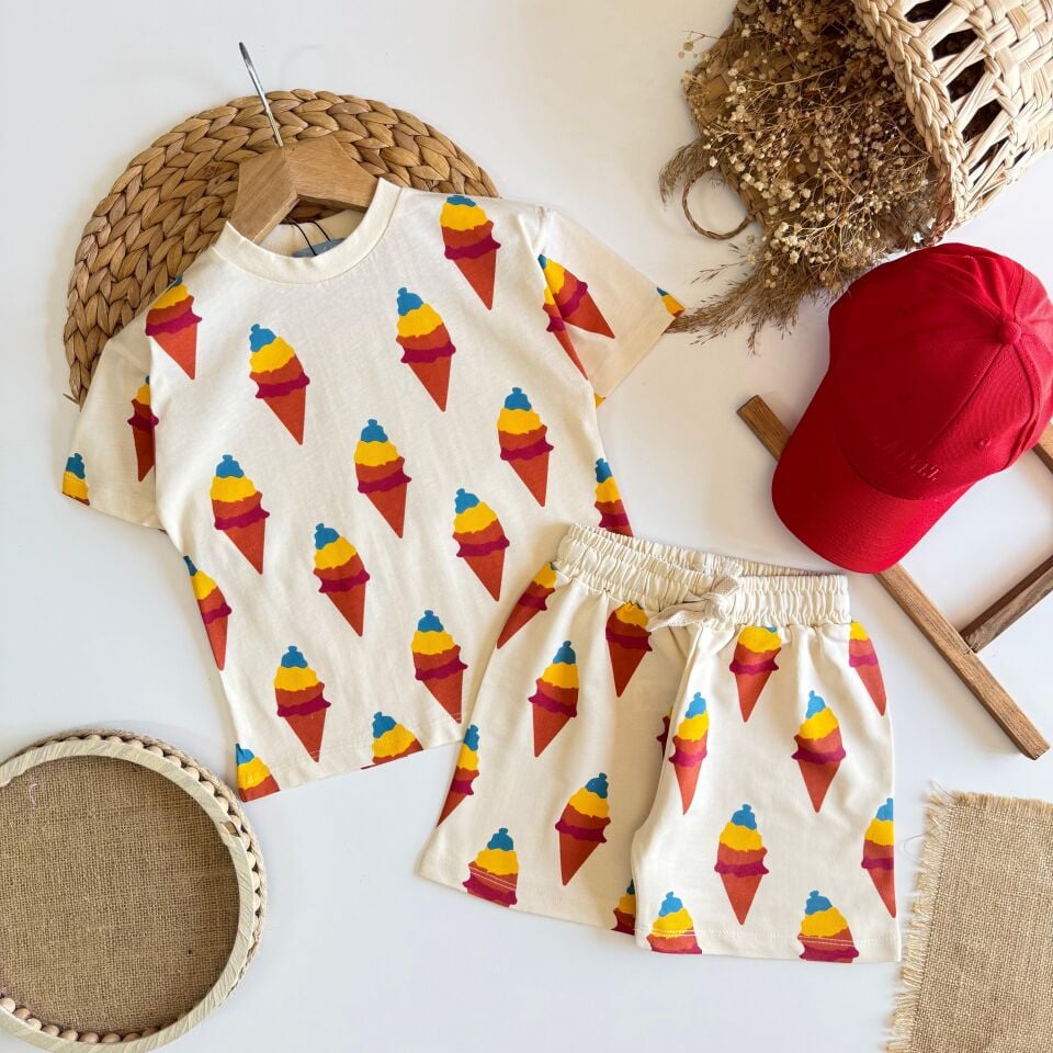 İce Cream Baskılı Takım 4-5 YAŞ