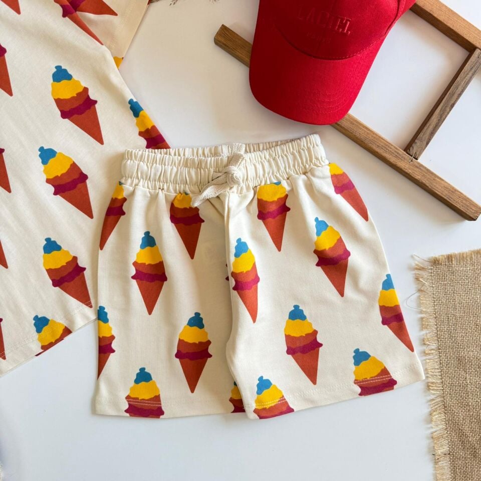 İce Cream Baskılı Takım 4-5 YAŞ