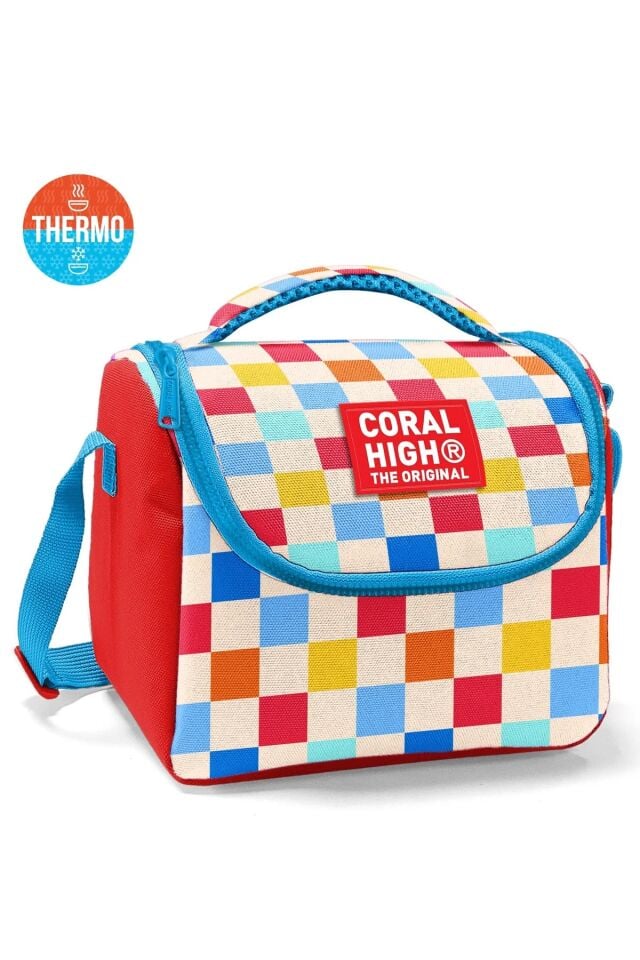 Coral High Çok Renkli Dama Desenli 3’lü Okul Çanta Seti SET0133225 Adet