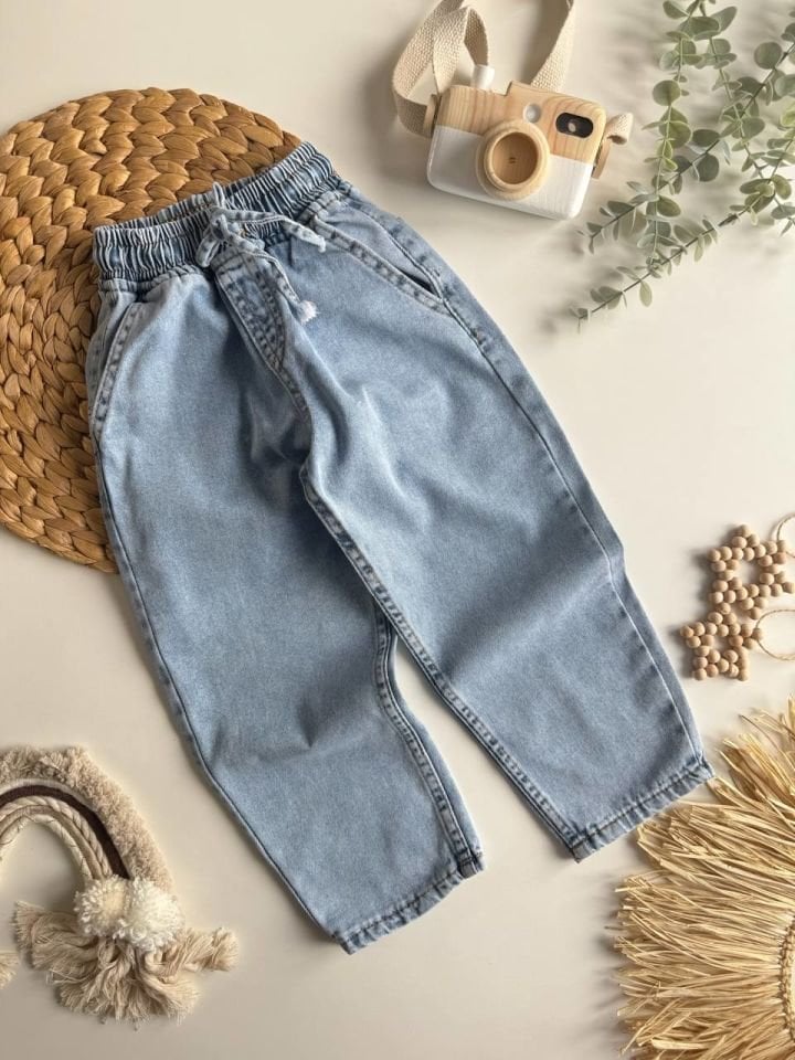 Beli Lastikli Denim Pantolon 4-5 YAŞ
