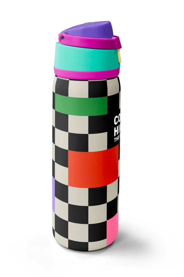 Coral High Dama Desenli Pipetli ve Direkt İçim Çelik Termos 800 ml 38504