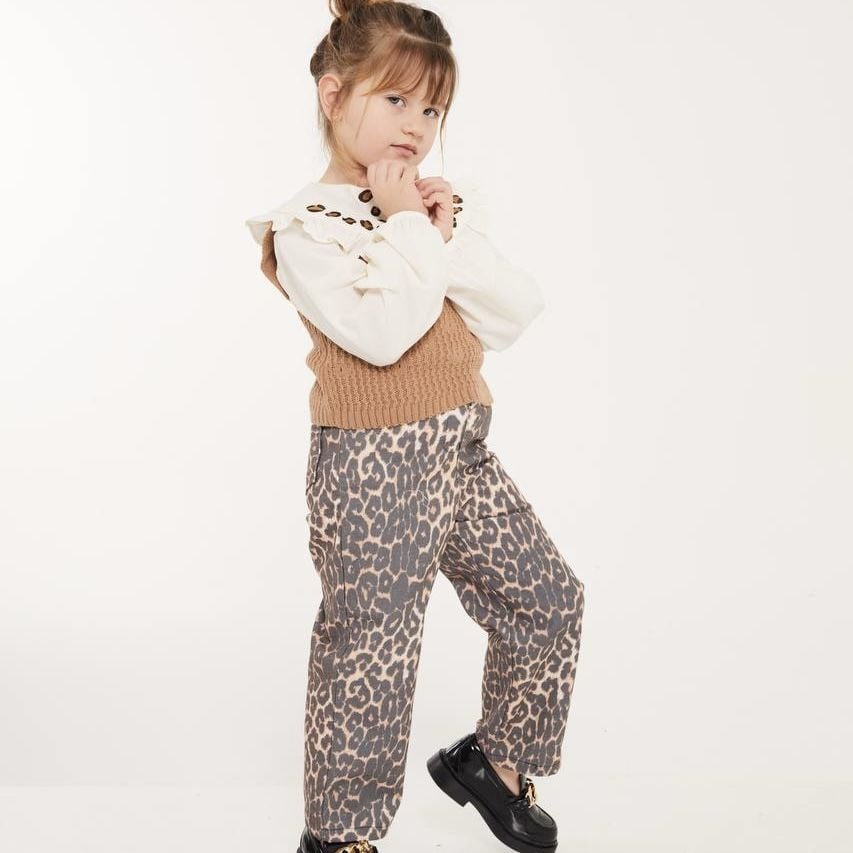3'lü Leopar Pantolon Takım