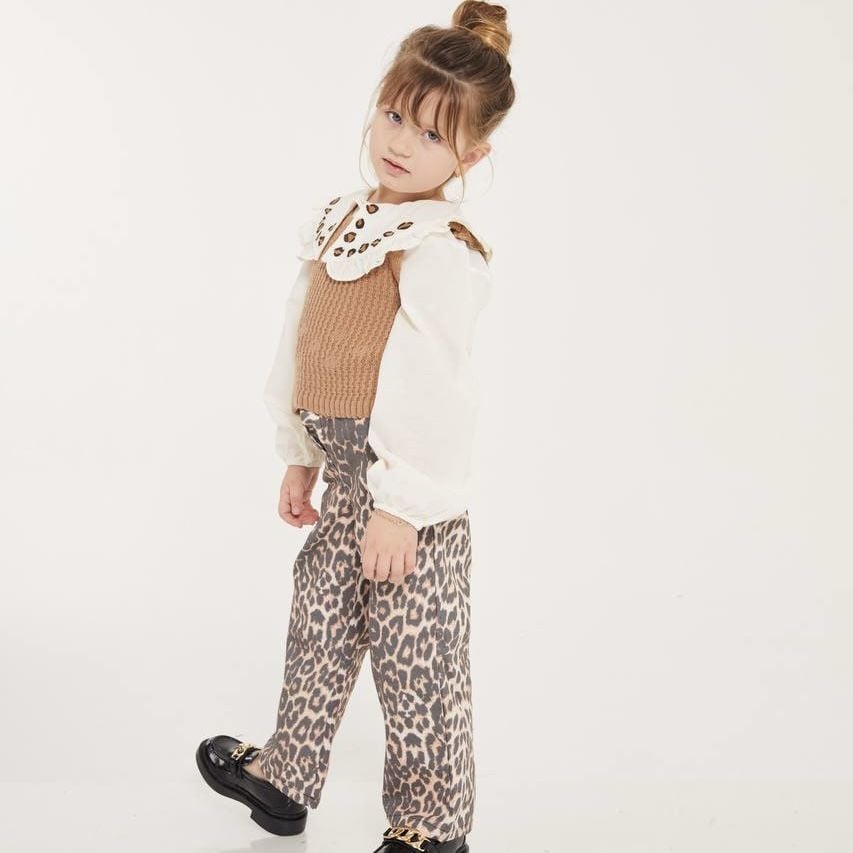 3'lü Leopar Pantolon Takım