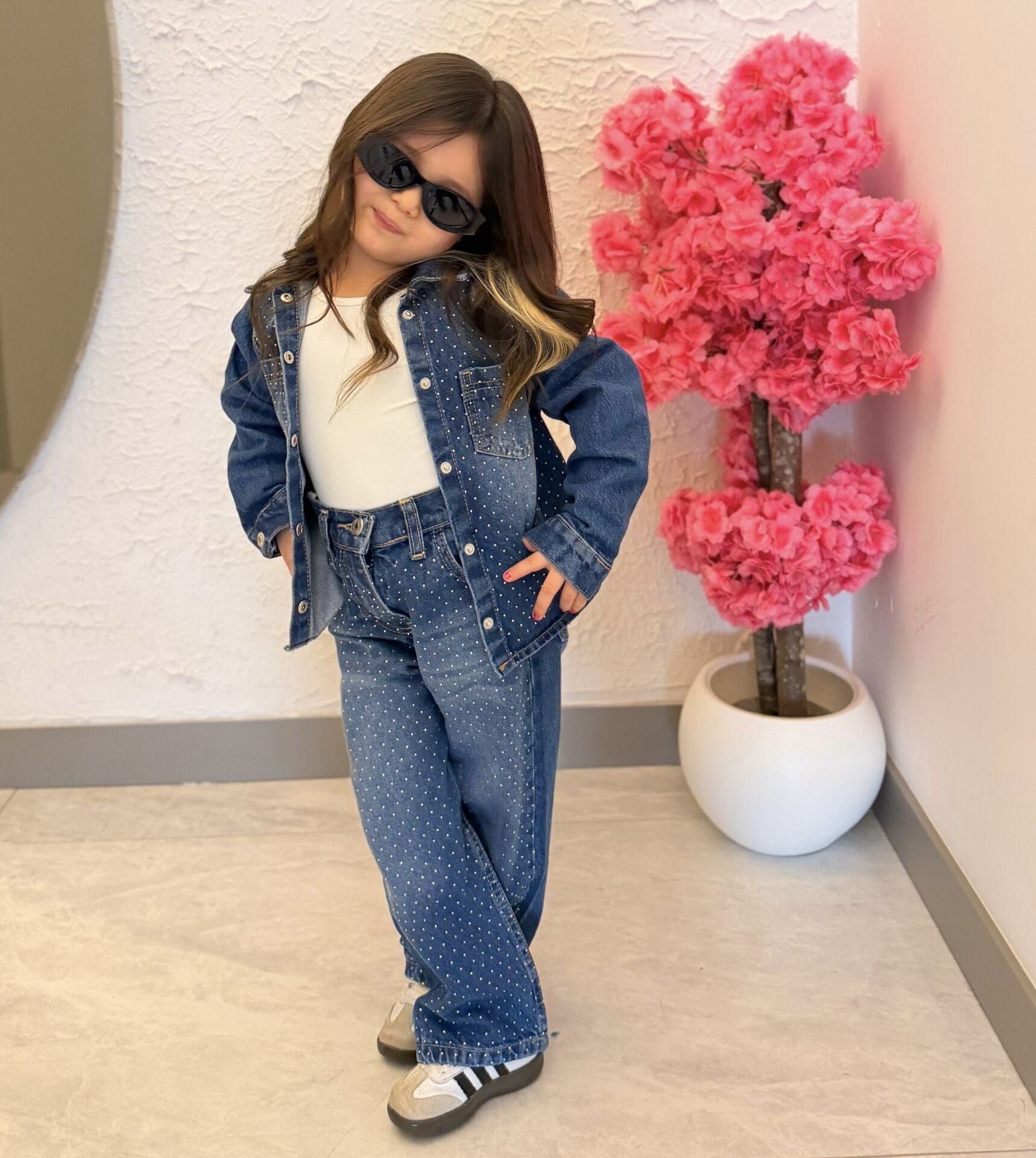 Denim Taşlı 2'li Takım 9-10 YAŞ