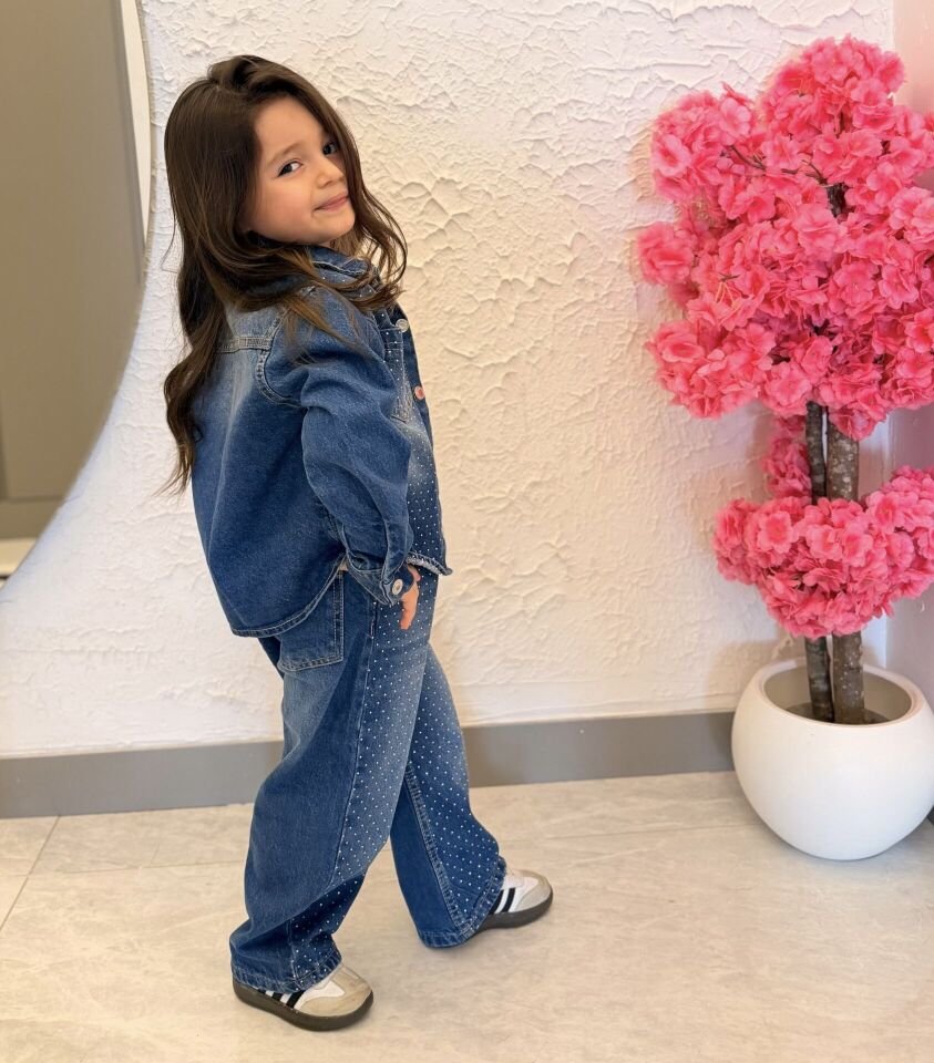 Denim Taşlı 2'li Takım 9-10 YAŞ