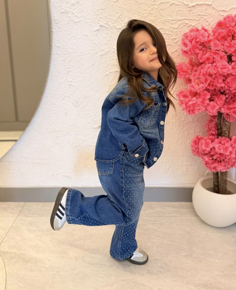 Denim Taşlı 2'li Takım 9-10 YAŞ