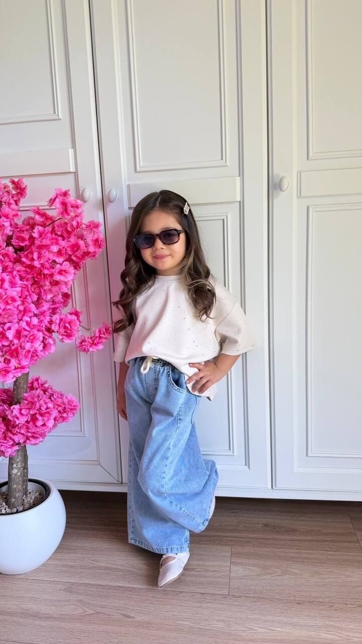 Simli Denim Pantolonlu Takım 11-12 YAŞ