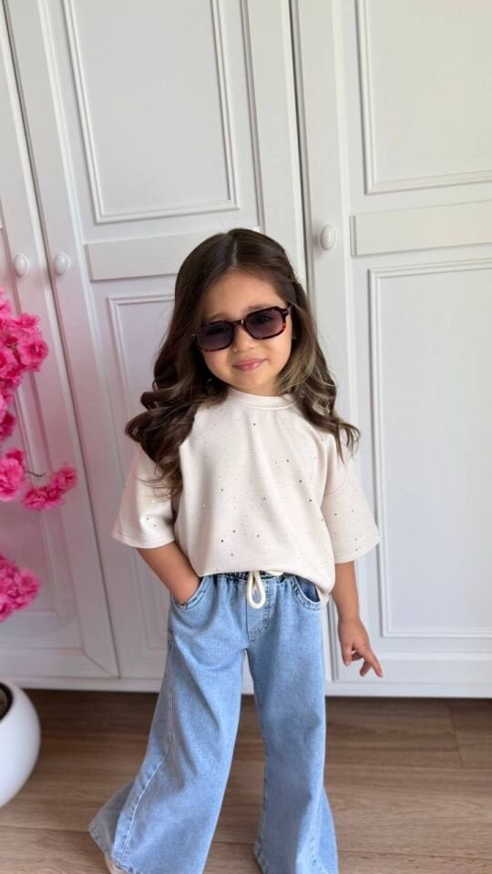 Simli Denim Pantolonlu Takım 11-12 YAŞ