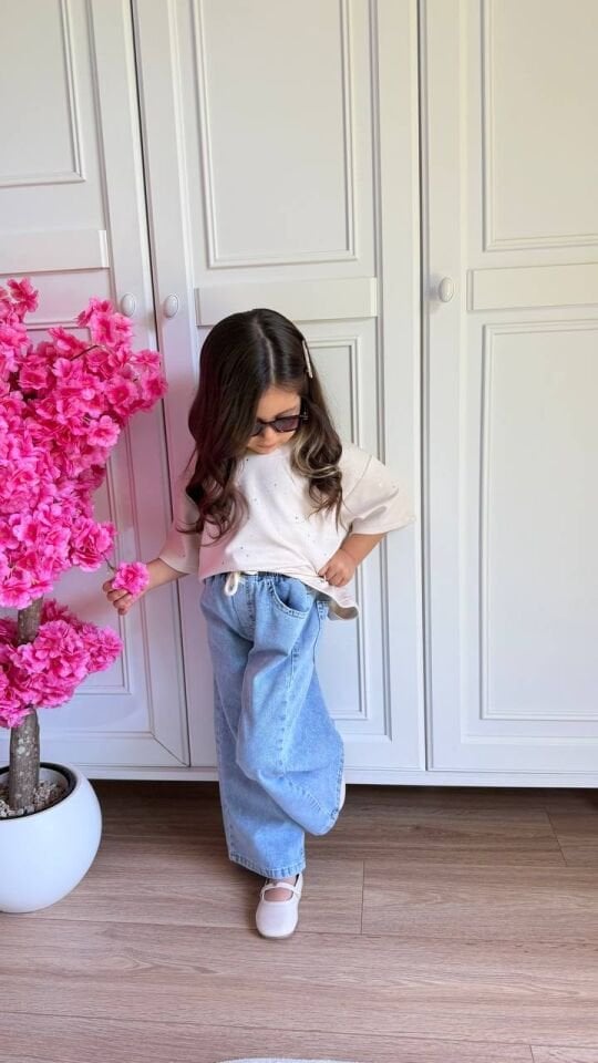 Simli Denim Pantolonlu Takım 11-12 YAŞ