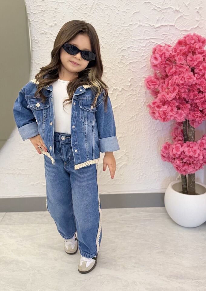 Denim Ceketli Takım 9-10 YAŞ