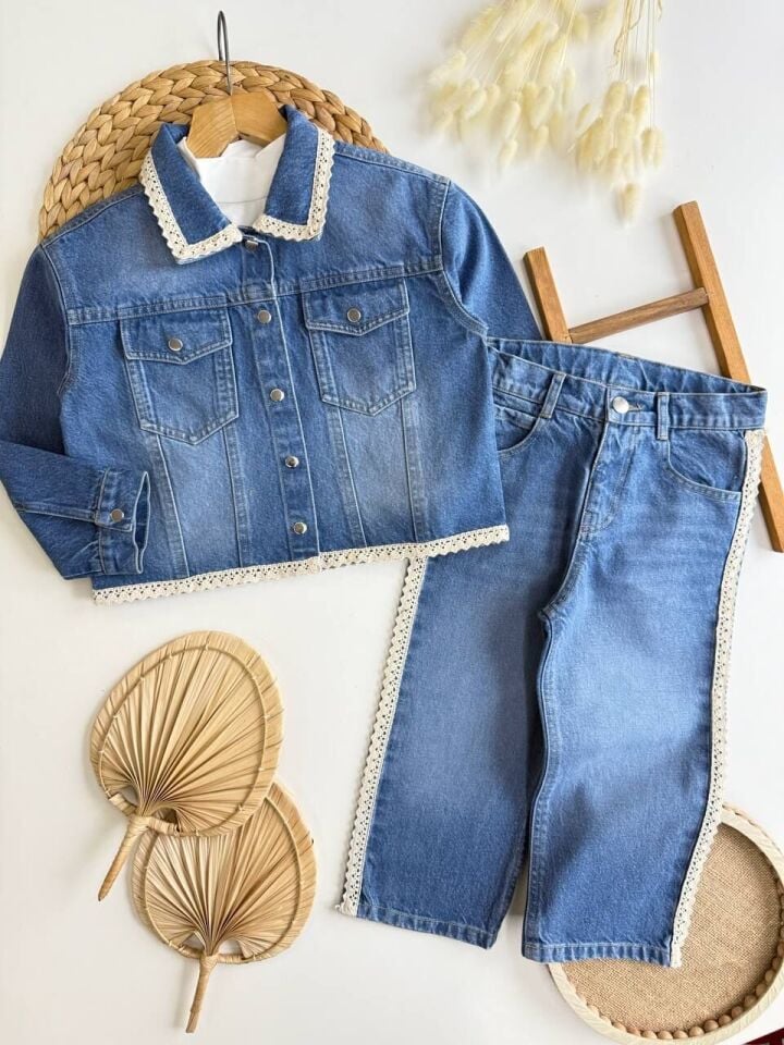 Denim Ceketli Takım 9-10 YAŞ
